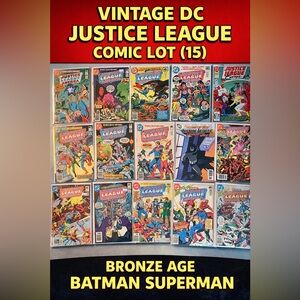 Vintage DC Justice League of America Comic Lot (15) Bronze Age Batman Superman